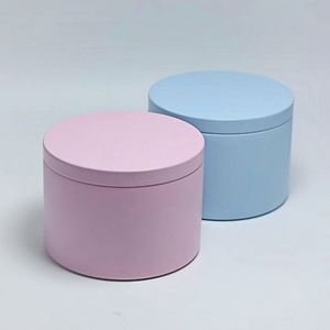 <b>Empty</b> Metal Round 2oz 4oz 8oz 16oz Tin Candle Can <b>Box</b> Container Seamless Cream Green Purple Black Pink Candle Tin With Lid 8oz - Product Image 5