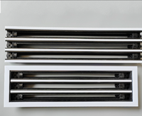Diffuseur d'air linéaire en aluminium à 2 ou 3 fentes, grille de diffuseur de plafond pour ventilation CVC