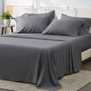 Hot bán thêm mềm 1800 chủ đề đếm Vua Kích thước bedsheet microfibrer tấm ga trải giường được trang bị giường đặt cho nhà - Product Image 2