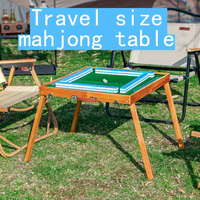 Housse de table de mahjong pliante en bois transparente, multifonctionnelle, écologique, portable, pour voyage, camping en plein air, simplicité moderne