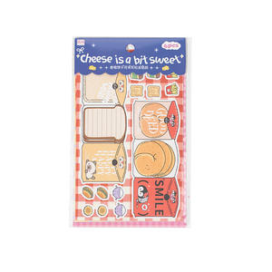 6 pièces/paquet autocollants de Machine inscriptibles fromage une petite série sucrée mignon créatif décompression enfants manuel autocollants amusants - Product Image 5