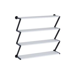 Panier de rangement en métal doré à 2 étages, Simple, à la mode, pour magasin de vêtements, étagère en bois, pour chaussures - Product Image 5