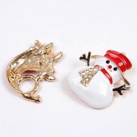 Bros Kerajinan Logam Murah Grosir Kustom Lucu Logo Natal Pin Enamel untuk Hadiah