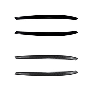Autocollants pour sourcils de phares Skoda Superb B8.5, texture carbone noir piano, 2019-2022, décalcomanie de carrosserie - Product Image 2