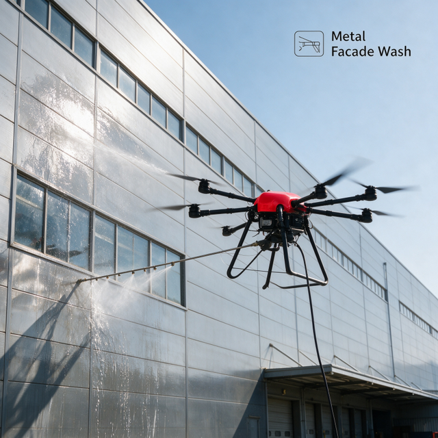 RTK Positioning Six Axis Automatic Route Planning Unmanned Intelligent Industrial Washing Drone