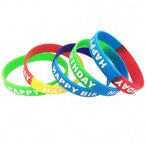 Bracelets en silicone personnalisés imperméables - Bracelets imprimés sérigraphiés aux couleurs vives pour les cadeaux de fête d'anniversaire - Product Image 4