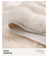 Tapis touffeté en fausse fourrure de lapin, en polyester pelucheux, sur mesure pour salon, chambre, canapé, balcon, chevet