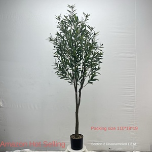 Albero di Ulivo Artificiale Grande Stile Nordico per Interni, Pianta <span class=keywords><strong>Verde</strong></span> Simulata in Vaso, Albero Finto in PU, Ornamento Decorativo per Soggiorno - Product Image 6