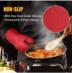 Ensemble de maniques et de protège-plats en silicone résistant à la chaleur pour la cuisson – Vente chaude - Product Image 6