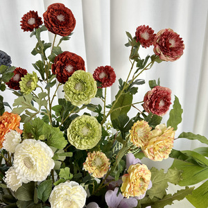 Fleurs artificielles Mei Hui Calendula, 2 grandes et 2 petites, jaunes, pour décoration de mariage et décoration intérieure - Product Image 3