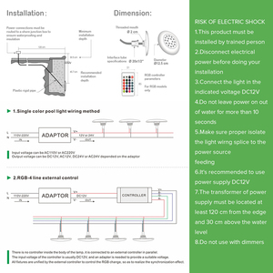Smd5050 48pcs IP68 RGB Slim mini hồ bơi tường ánh sáng DC12V 10 wát LED hồ bơi đèn 700lm với dưới nước Tính năng - Product Image 5