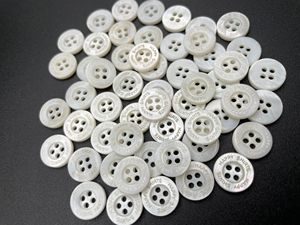 Trắng chính hãng mẹ của Ngọc Trai nút thiết lập, ngọc trai Shell nút cho may quần áo blazer phù hợp với áo sơ mi thủ công DIY 15mm/18mm/20mm - Product Image 4