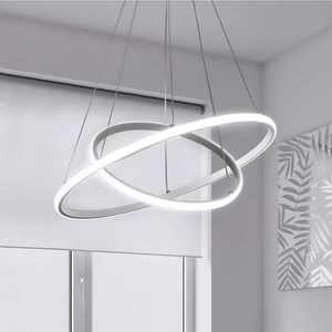 Lámpara de Techo Moderna LED, Colgante <span class=keywords><strong>Indirecta</strong></span>, Cuerpo de Aluminio Vintage, Control Remoto, Garantía de 5 Años, Iluminación Exterior, Lámpara de Anillo - Product Image 1