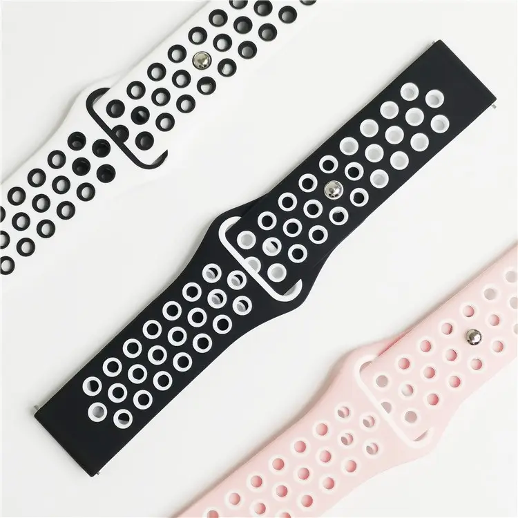 Manufacturer Custom Silicone Strap Fashion Rubber Waterproof Smart Watch Band For Apple Watch