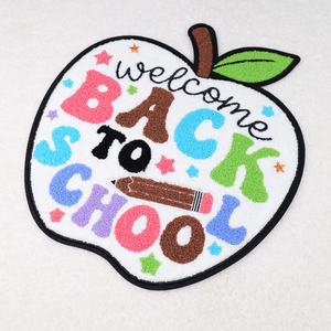 El más vendido, parches bordados completa de toalla, logotipo de lápiz de lazo grande, parches de profesor de chenilla para planchar en vacaciones para ropa - Product Image 4