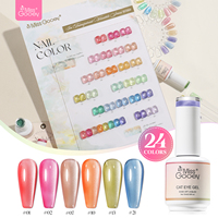 Miss Gooey – Kit de vernis gel œil de chat 24 couleurs, fabrication OEM, sans HEMA, vernis à ongles gel œil de chat 15ml, à retirer par trempage, gel UV magnétique pour nail art