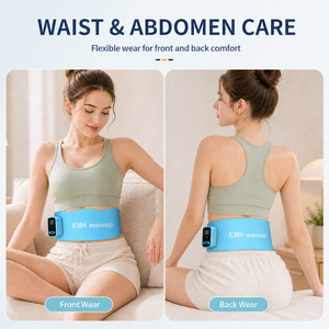 Ceinture de massage portable EMS pour la taille, huit modes, 18 niveaux d'intensité, grande zone de massage, chauffante et vibrante - Product Image 5
