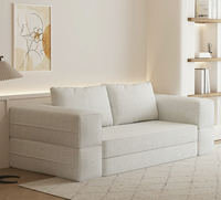 Canapé sectionnel extensible à double usage, rembourré en éponge, style italien, sans cadre, pour villa