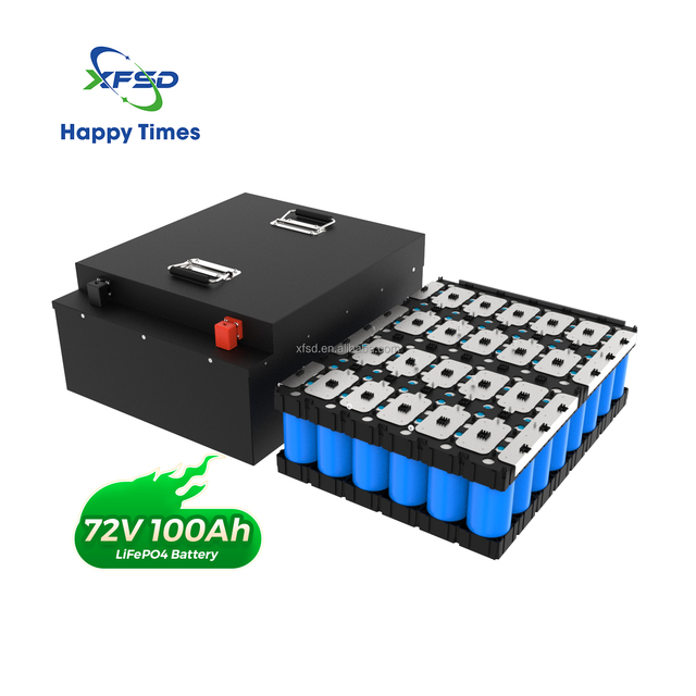 72V 100Ah LiFePO4 Battery Power Lithium Batteries with Built-in BMS APP Smart Control for EV