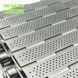 Gıda taşıma kaynağı için yüksek sıcaklık dayanımı paslanmaz çelik delikli örgülü konveyör bant dokuma zincir plaka bağlantısı - Product Image 2