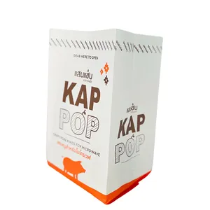 Vervaardigen Groothandel Custom Food Grade Biologisch Afbreekbare Hittebestendige Popcorn Papier Kraft Zakken Voor Magnetron