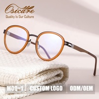 Montures de Lunettes de Créateur Haut de Gamme Sans Vis, Nouvelle Tendance, en Acétate et Métal, Ochelari De Vedere Rame