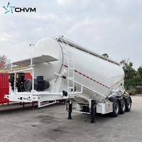 Meilleure vente de 60 tonnes de ciment en vrac sec Bulker remorque de camion-citerne d'alimentation animale à 3 essieux nouvelle semi-remorque en acier 12R22.5