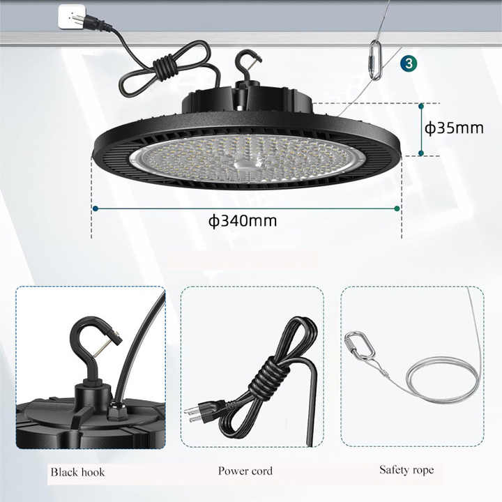 High Bay LED Industriële UFO 150W 200lm/W PHILIPS Xitanium Dimbaar 1 10v Lednix Hbm