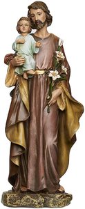Collezione rinascimentale di figura di gesù e del bambino 10 "H resina e pietra decorazione regalo religiosa - Product Image 2
