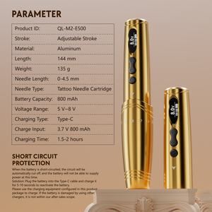 Macchina per Trucco Permanente QUELLE con Doppia Batteria e Penna per Tatuaggi con Ago a Cartuccia per Sopracciglia, Eyeliner e Labbra - Product Image 4