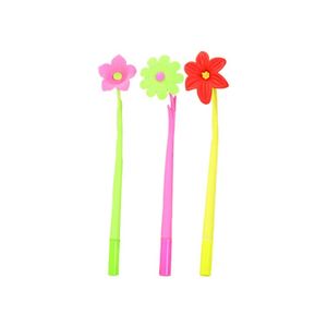 New Wholesale Creative Cute Flower Plastic Gel Ink <b>Pen</b> With Writing in Blue or Black Ink Custom Logo for Children Gift - Product Image 1