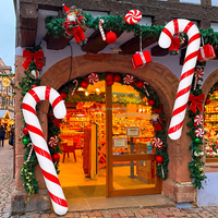 Joyee Canne Gonflable Géante en PVC pour Noël, Décoration Gonflable de Noël, Accessoire de Fête, pour Jardin, Maison, Fêtes