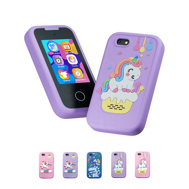 YMX PH05SC with Touchscreen Silicone Case Cellphone Toys Mobile Cell Smart Device Phones for Kindergarten Kids Baby Girl Boy