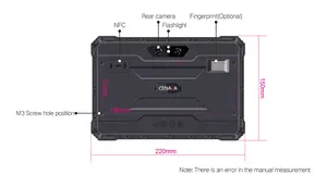 CENAVA Ip68 Rugged Android Tablet Pc OEM Sunlight Readable Touch Screen Waterproof 10000mah USB Type C MTK