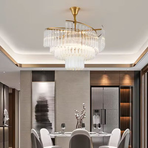 Luminaires modernes Lampe suspendue de luxe pour salon, hôtel, lustres créatifs en verre cristal - Product Image 2
