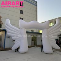 Arche gonflable sur le thème de la plage de sable, arche gonflable décorée de palmiers pour fête