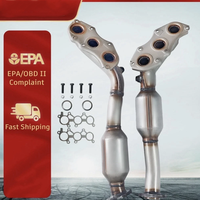 طقم محول حفاز للسائق والراكب لسيارات لكزس GS350 GS450h RC300 RC350، زوج أنابيب عادم يسار ويمين