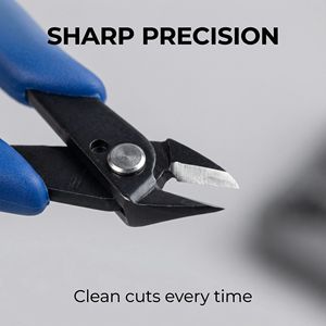 Tang Potong Diagonal Elektronik 5 inci Gagang Biru Baja Kelas DIY untuk Pemangkasan Model Plastik Industri Metrik OEM - Product Image 4