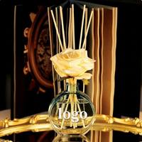 Diffuseur de parfum à bâtonnets, fleurs séchées, rotin, style européen de luxe, sans alcool, arôme longue durée, pour la maison, la chambre, le salon, l'air ambiant
