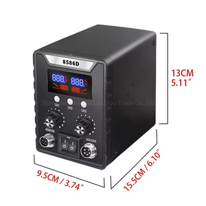 Fer à <span class=keywords><strong>souder</strong></span> numérique intelligent à double écran 2-en-1 8586D avec pistolet à air chaud pour la maintenance et la soudure de téléphones mobiles - Product Image 5