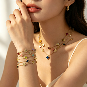 Pulseras de Acero Inoxidable con Dijes para Mujer, Variedad de Dijes de Ojo Turco y Cristal, Componentes de Joyería de Moda - Product Image 2
