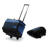 Boîte isotherme à roulettes pliable et isolée glacière gel profond poignée télescopique chariot sac isotherme panier à glace pliable