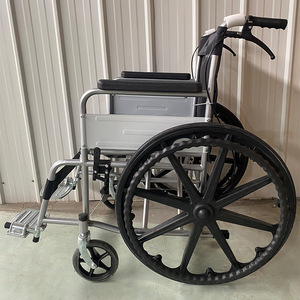 Manual Wheelchair With Integrated <b>Commode</b> Lightweight Foldable <b>Portable</b> For Seniors - Product Image 1