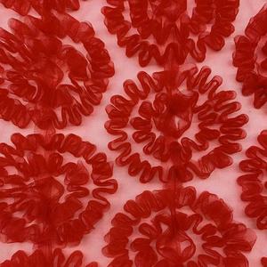 Nuovo Design Tessuto in <span class=keywords><strong>Tulle</strong></span> Morbido 100% <span class=keywords><strong>Nylon</strong></span> con Ricamo 3D, Traspirante per Abiti da Sposa, Feste e Decorazioni - Product Image 5