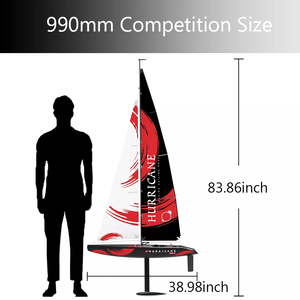 Bateau à voile <span class=keywords><strong>RC</strong></span> en plastique de 1000 mm, modèle complet, pour hobby, bateau à voile DIY de 1 m, 791-2 - Product Image 5