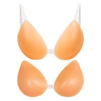 Coussinets de poitrine autocollants en silicone liquide, forme goutte personnalisée, épaississants, invisibles, imperméables, sans couture, pour soutien-gorge 3/4