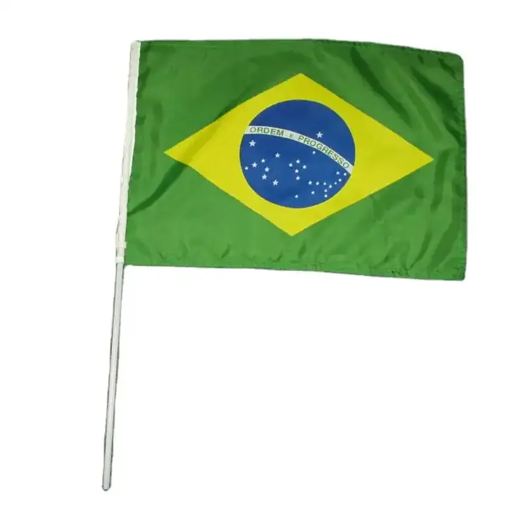 Bandiera del bastone internazionale personalizzata del mondo della luce del sole 5*8 pollici Mini bandiere nazionali stendardo su bastone