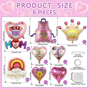 8 Globos <span class=keywords><strong>de</strong></span> Mylar para el Día <span class=keywords><strong>de</strong></span> la <span class=keywords><strong>Madre</strong></span>, Globos <span class=keywords><strong>de</strong></span> Aluminio con Forma <span class=keywords><strong>de</strong></span> Corona y Delantal, Te Amo, Mejor Mamá, Decoración para Fiesta del Día <span class=keywords><strong>de</strong></span> la <span class=keywords><strong>Madre</strong></span> - Product Image 2