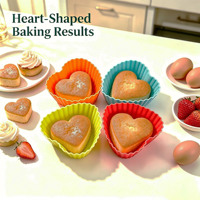 Cetakan Muffin Silikon Food Grade Reusable untuk Kue, Puding, Jelly, Lilin, Sabun Buatan Tangan, Kerajinan DIY 1 Buah Cuci Tangan
