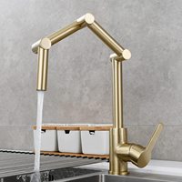 Remplisseur de pot sur le robinet de poêle à monter sur le pont robinet de cuisine pliant avec joint extensible bras oscillants robinets rotatifs de poêle